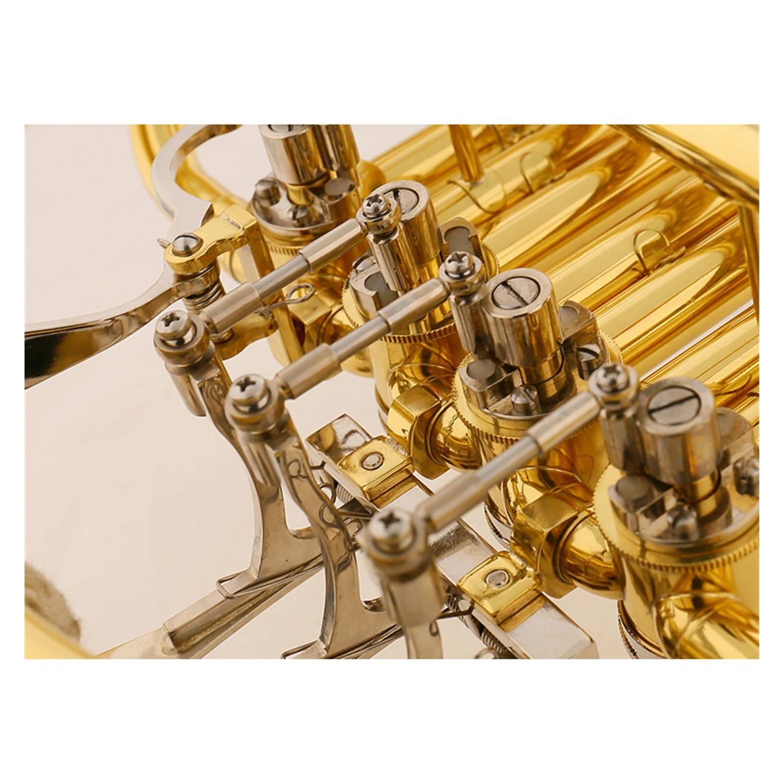 4-key Double Row French Horn F/Bb Professional Brass Band Instrument With Accessories French Horn Set - Image 8