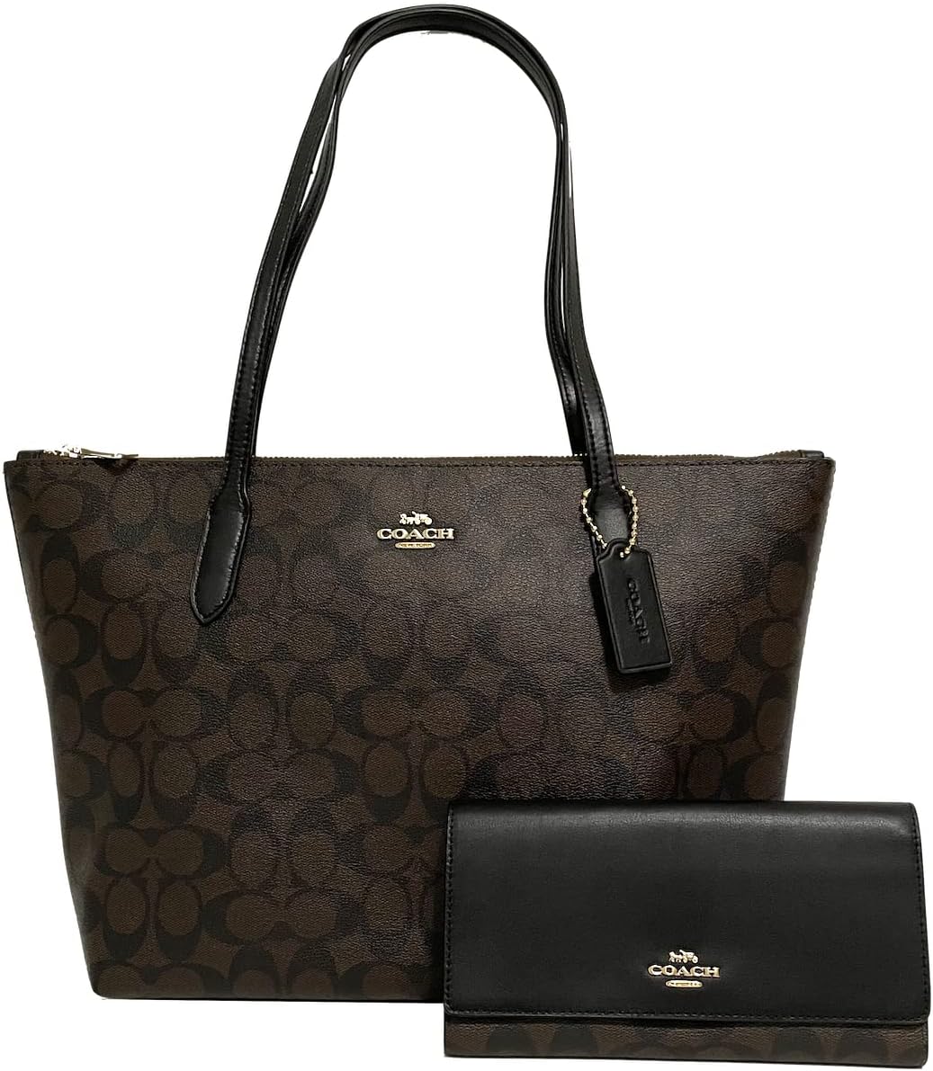 Amazon.com: Coach Nuevo C Signature Bolso de mano y cartera a juego de ...