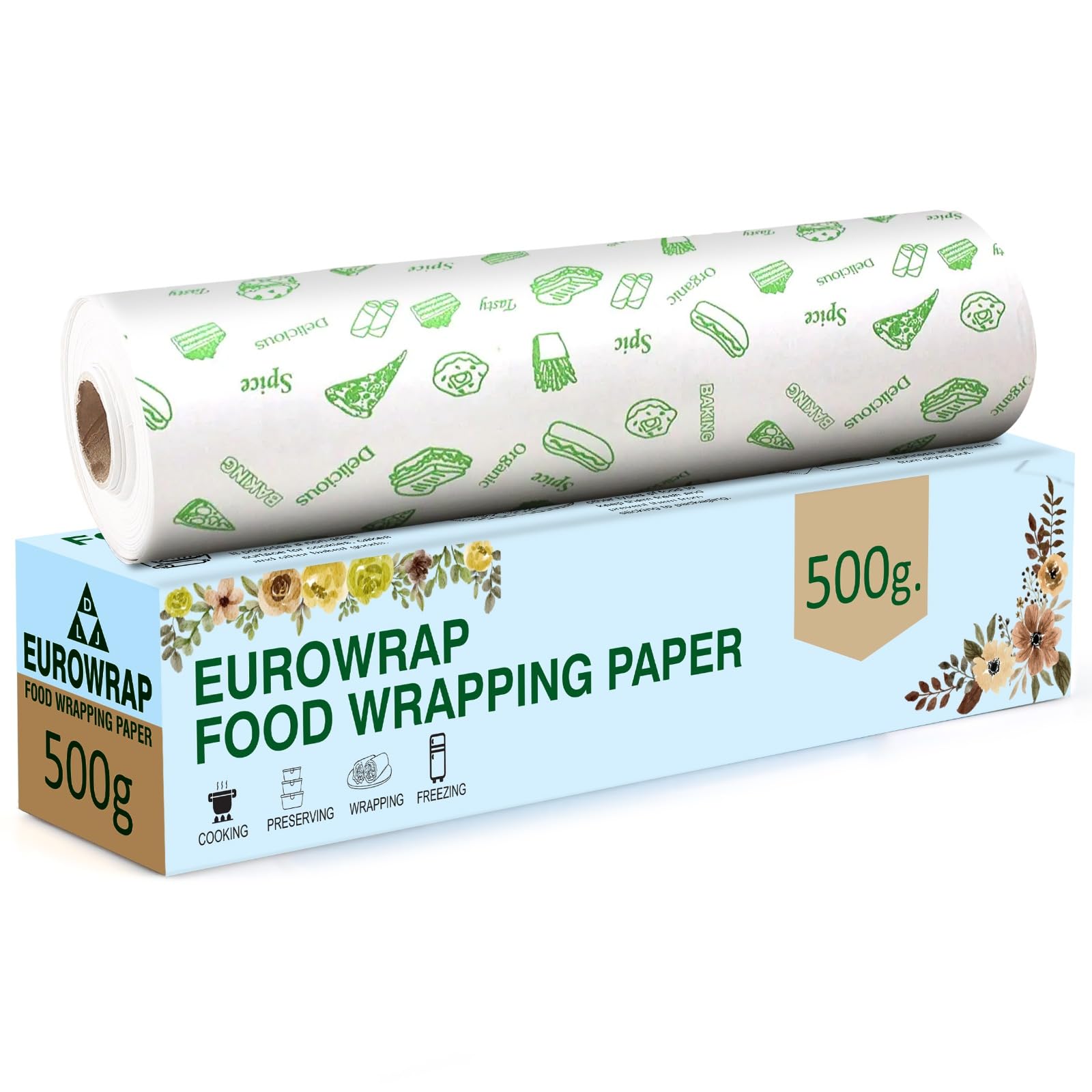 EUROWRAP Food Wrapping Paper 500 g (50 Meters) | Fresh Food Grade Wrap For Cooking, Baking, Packing, Serving & Roti | Non-Stick Multipurpose Parchment Paper | Home & Kitchen Essentials-image-34