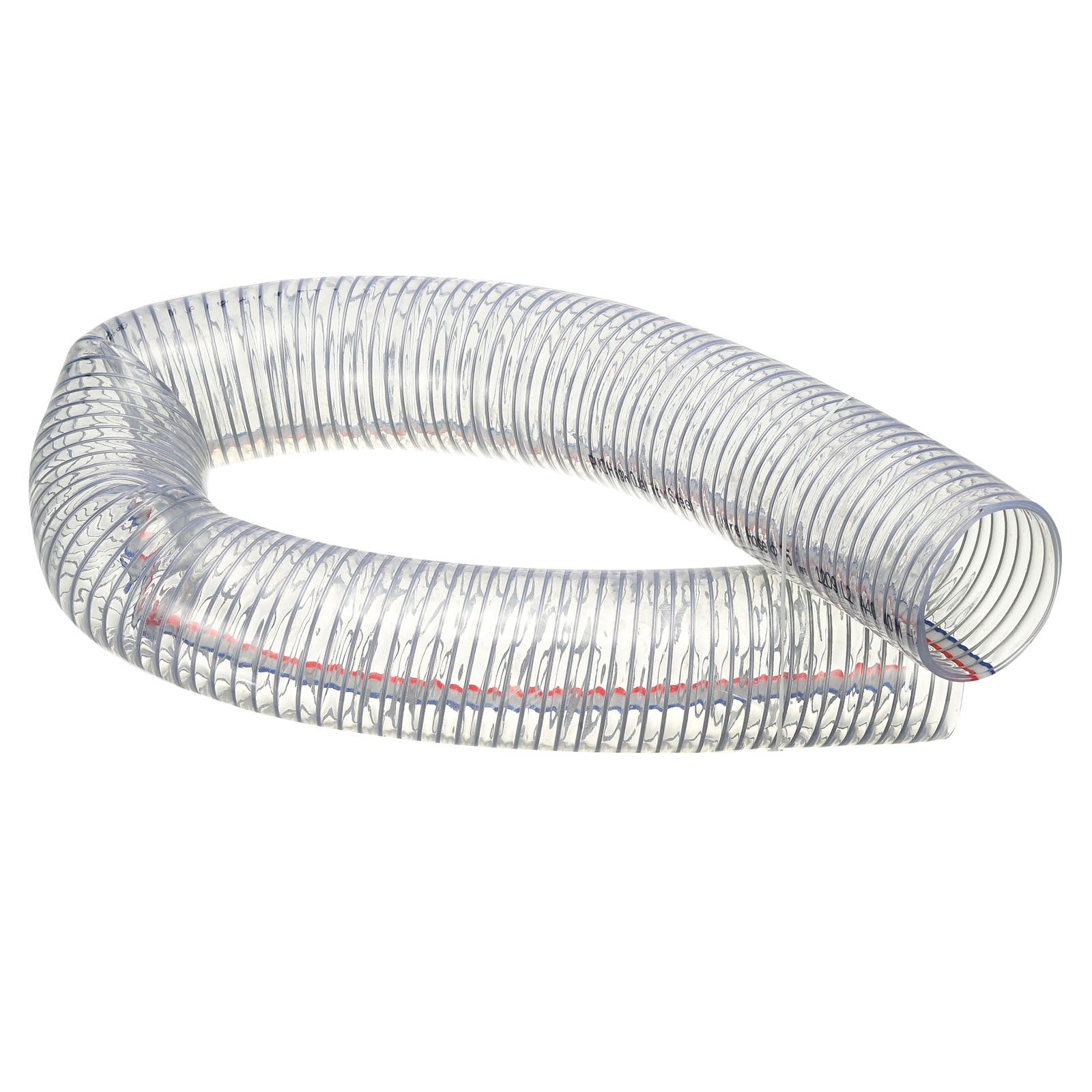PATIKIL Manguera Reforzada Con Alambre De 3" / 75 mm De Diámetro Interno 1 Metro Tubo De PVC Vinilo Resistente Con Alambre De Acero Transparente