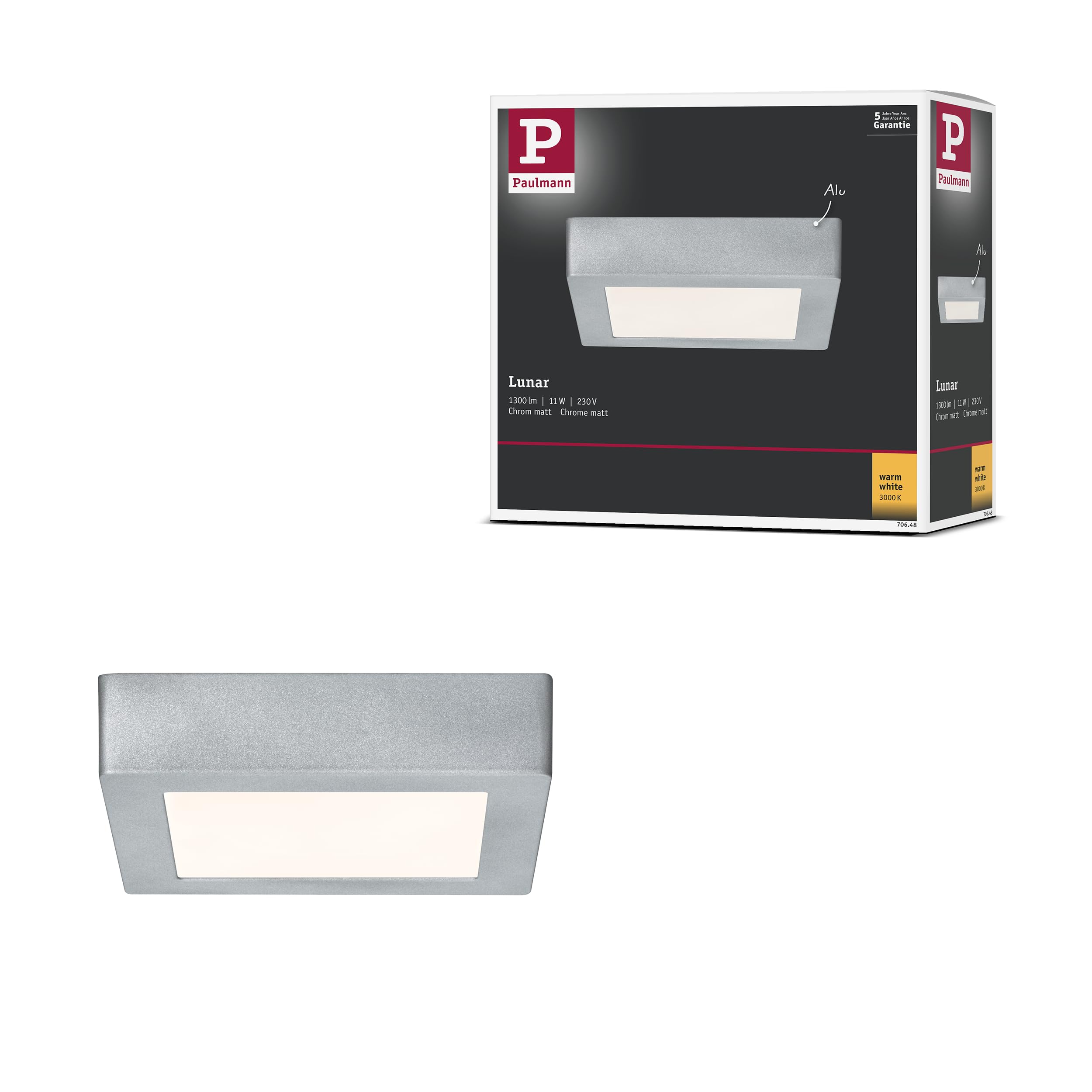 Paulmann 706.48 Deckenleuchte, Integriert, silber