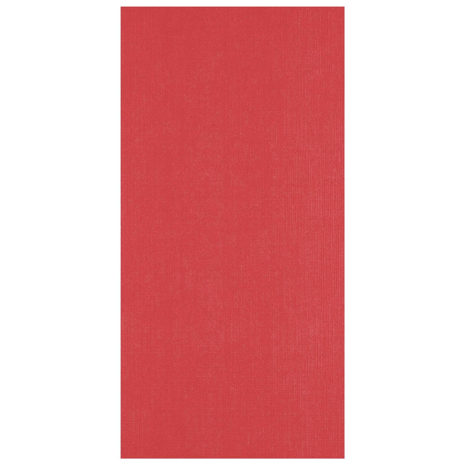 Florence Linen Cardstock 10.6 x 5.3 Inches Red (Poppy), 100 Sheets of 250 GSM Coloured Paper