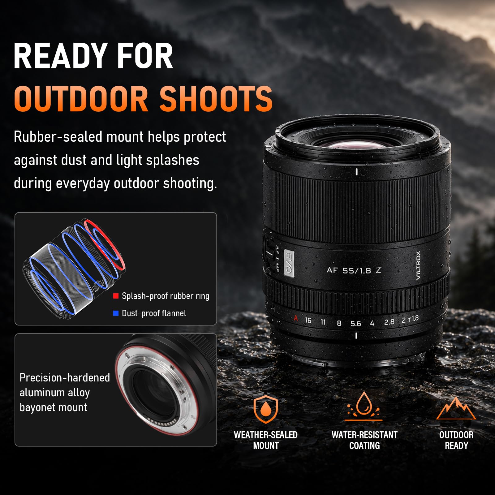 VILTROX 55mm F1.8 Evo Z Fotografia Obiektyw do aparatu Nikon Z Mocowanie pełnoramowe Obiektyw Szeroki otwór z autofokusem i APO-Design dla Nikon ZFC Z50II Z50 Z30 ZR ZF Z9 Z8 Z7II Z6II Z5II