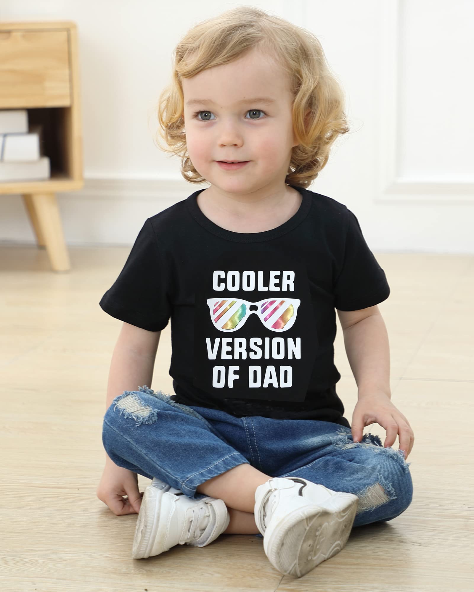 YALLET Toddler Boy Clothes 1-5T Boys Outfits Infant Short Sleeve T-Shirt Ripped Jeans 12 18 24 Months Baby Clothing Pants Set