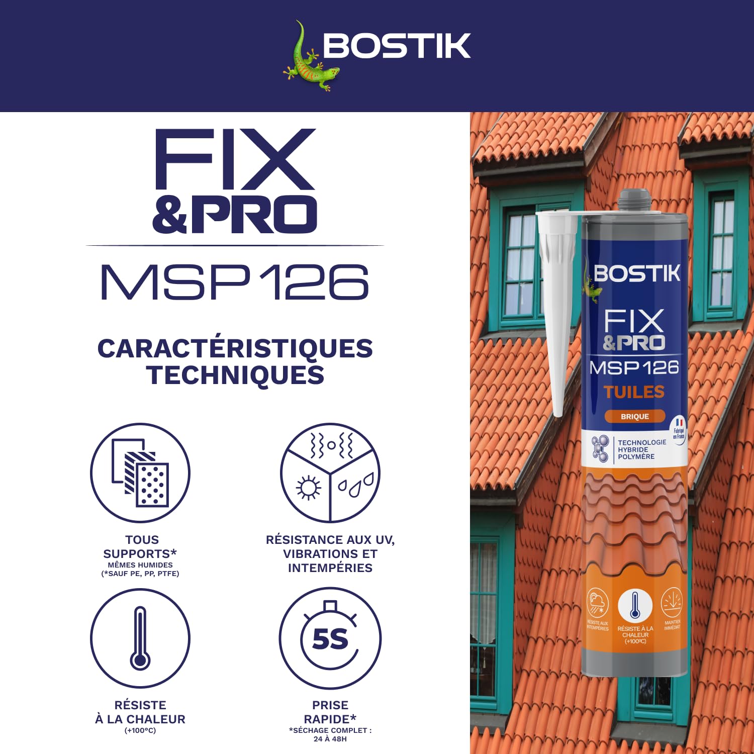 Cartouche mastic colle et joint transparent Bostik, fixation et étanchéité : MSP 106 | Peinture Tendance