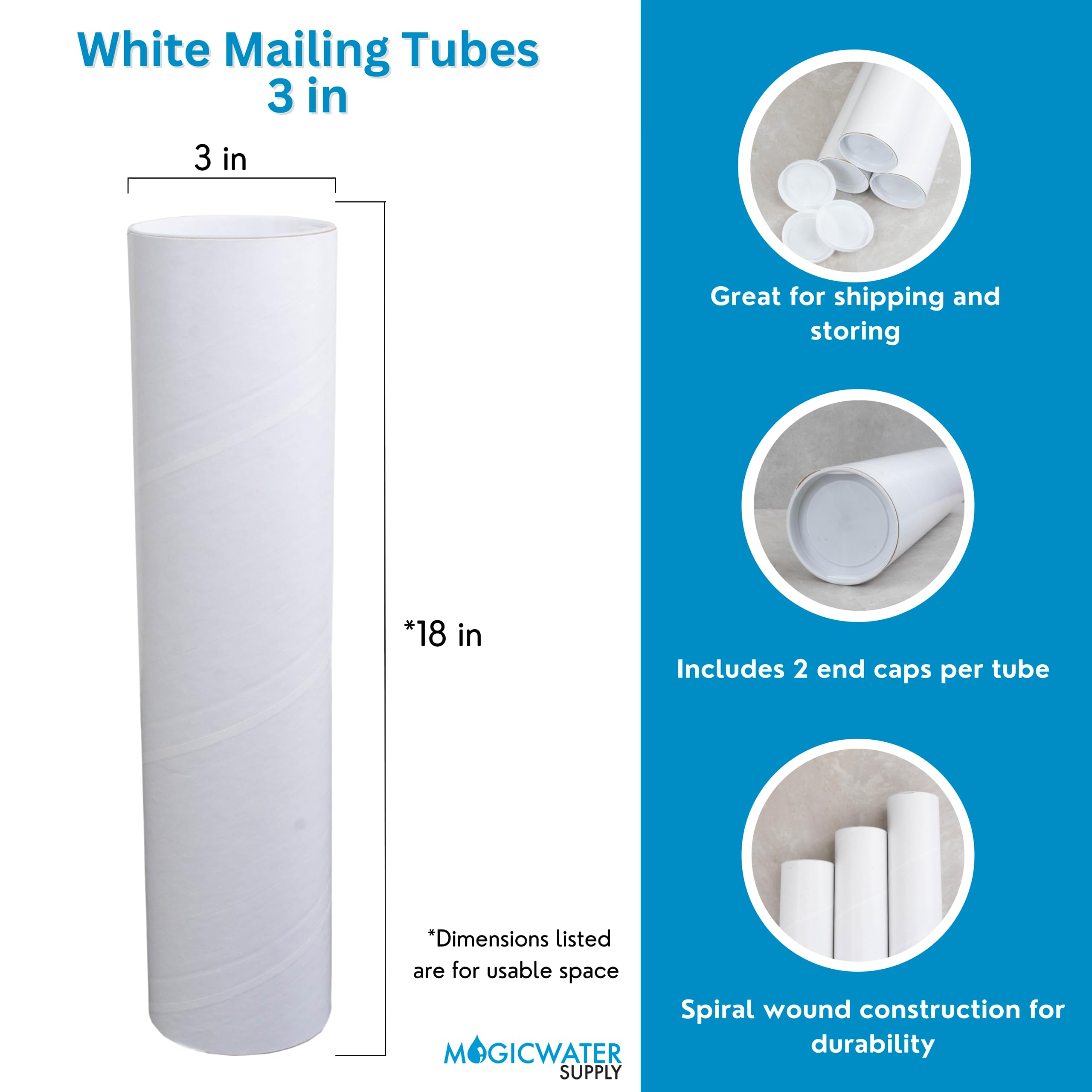 25pc Fireworks Paper Cardboard Tubes 3/4