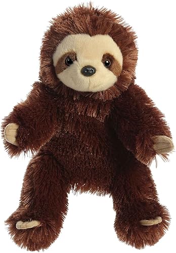 Aurora Marioneta interactiva de mano perezoso de peluche - Aventuras de narración - Aprendizaje juguetón - Marrón 12 pulgadas