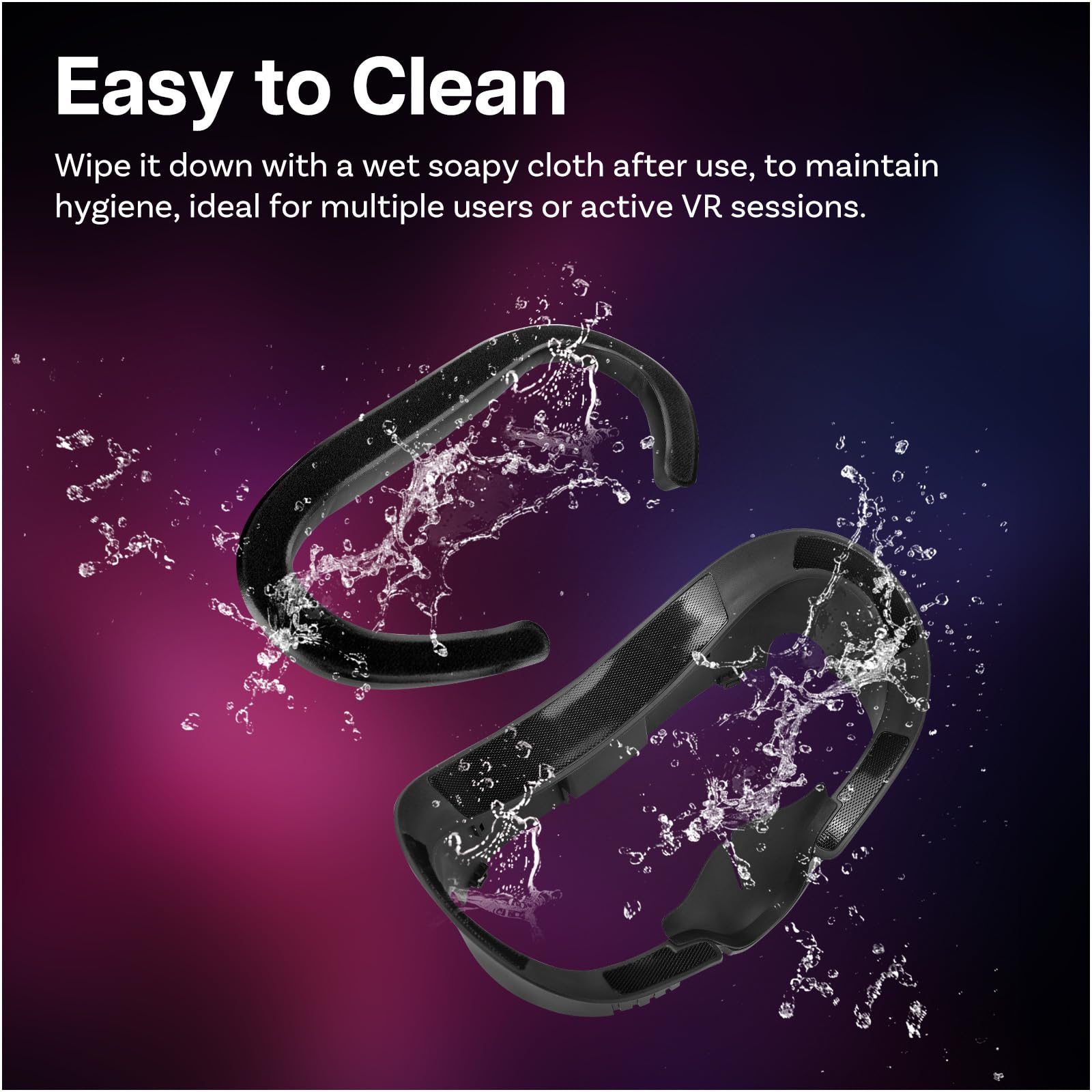 Interfejs Twarzy VR do Meta Oculus Quest 3 firmy MMOBIEL – Face Cover Pad do Quest 3 - Uchwyt Interfejsu - Zestaw Akcesoriów z Nakładkę nos Zapobiegającą Wyciekom i Pokrowiec z Skóry PU – Czarny