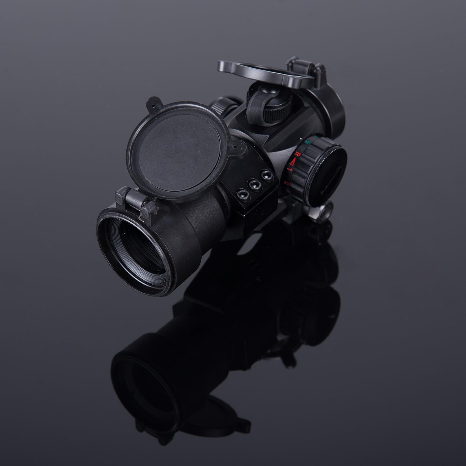 Pinty 1x30 4 MOA Red Green Dot Tactical Reflex Sight with Picatinny Cantilever Mount Black, Khaki (Black) : Sports & Outdoors