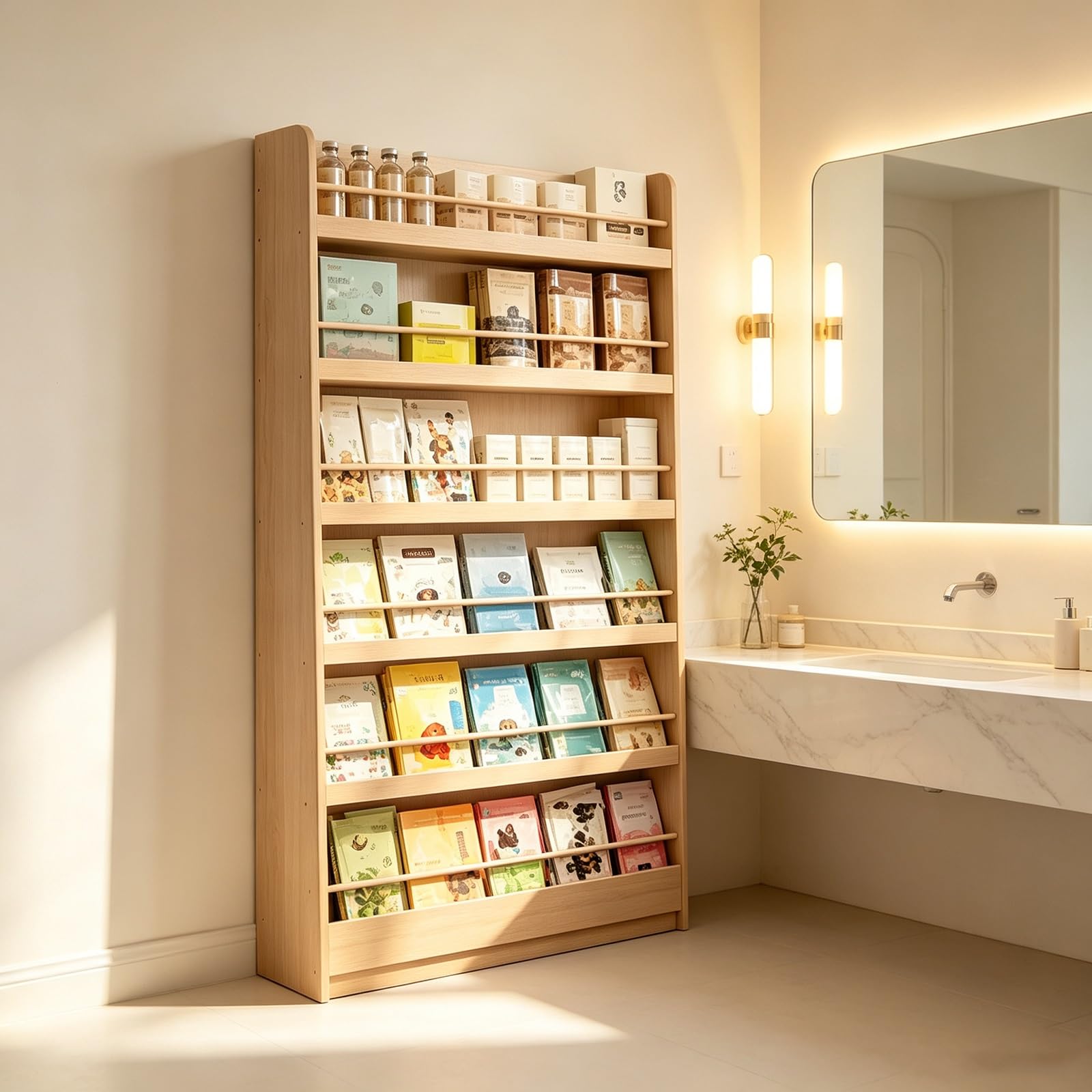 LCNDKF Freestanding Goods Storage Display Rack