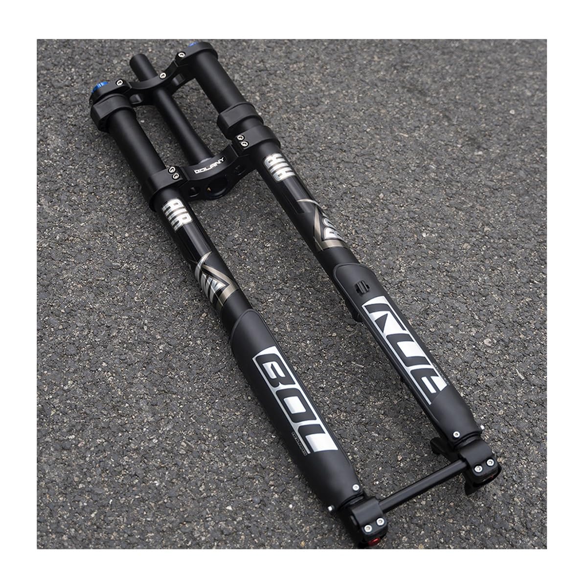 Fourche inversée VTT conique suspension avant axe traversant 15x110mm amortisseur 160mm