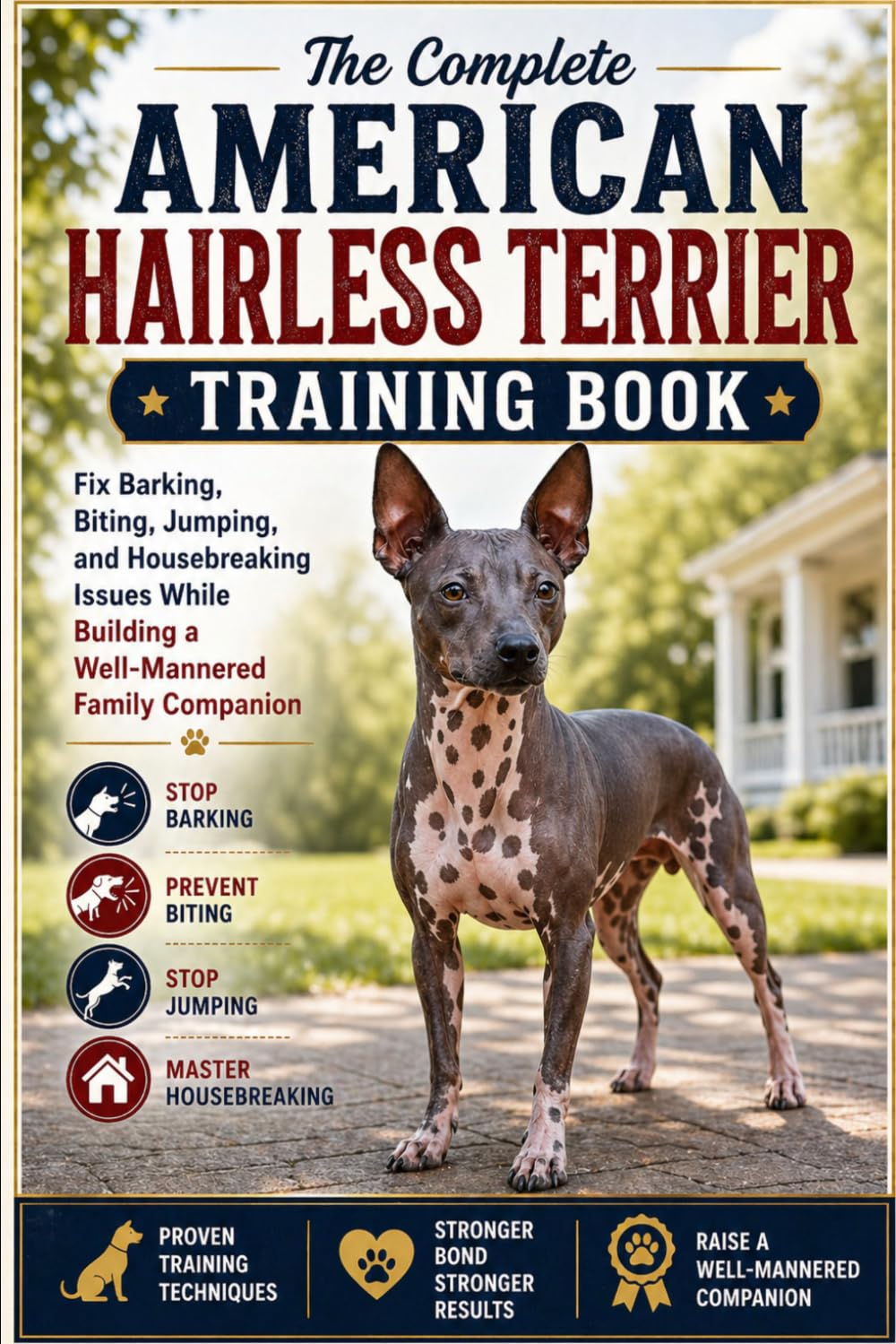 The Complete American Hairless Terrier Training Book: Fix Barking, Biting, Jumping, and Housebreaking Issues While Building a Well-Mannered Family Companion