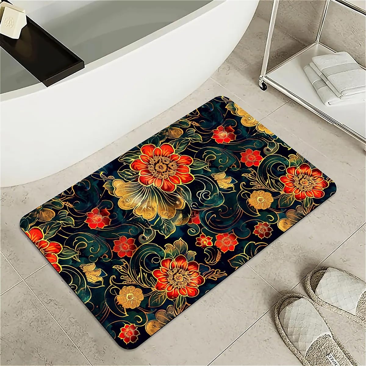 Tapis de bain antidérapant évite les glissades en terre de diatomées