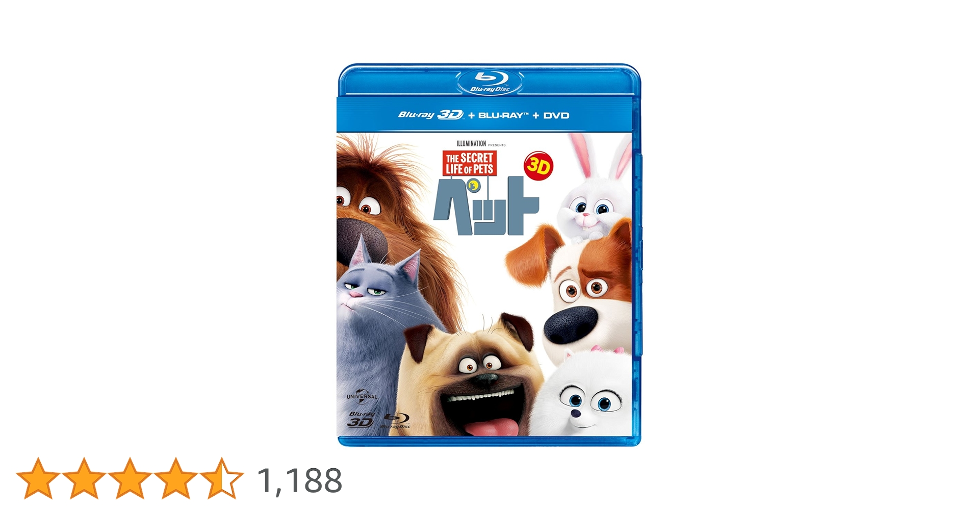 Amazon.co.jp: ペット 3D+ブルーレイ+DVDセット(3枚組) [Blu-ray