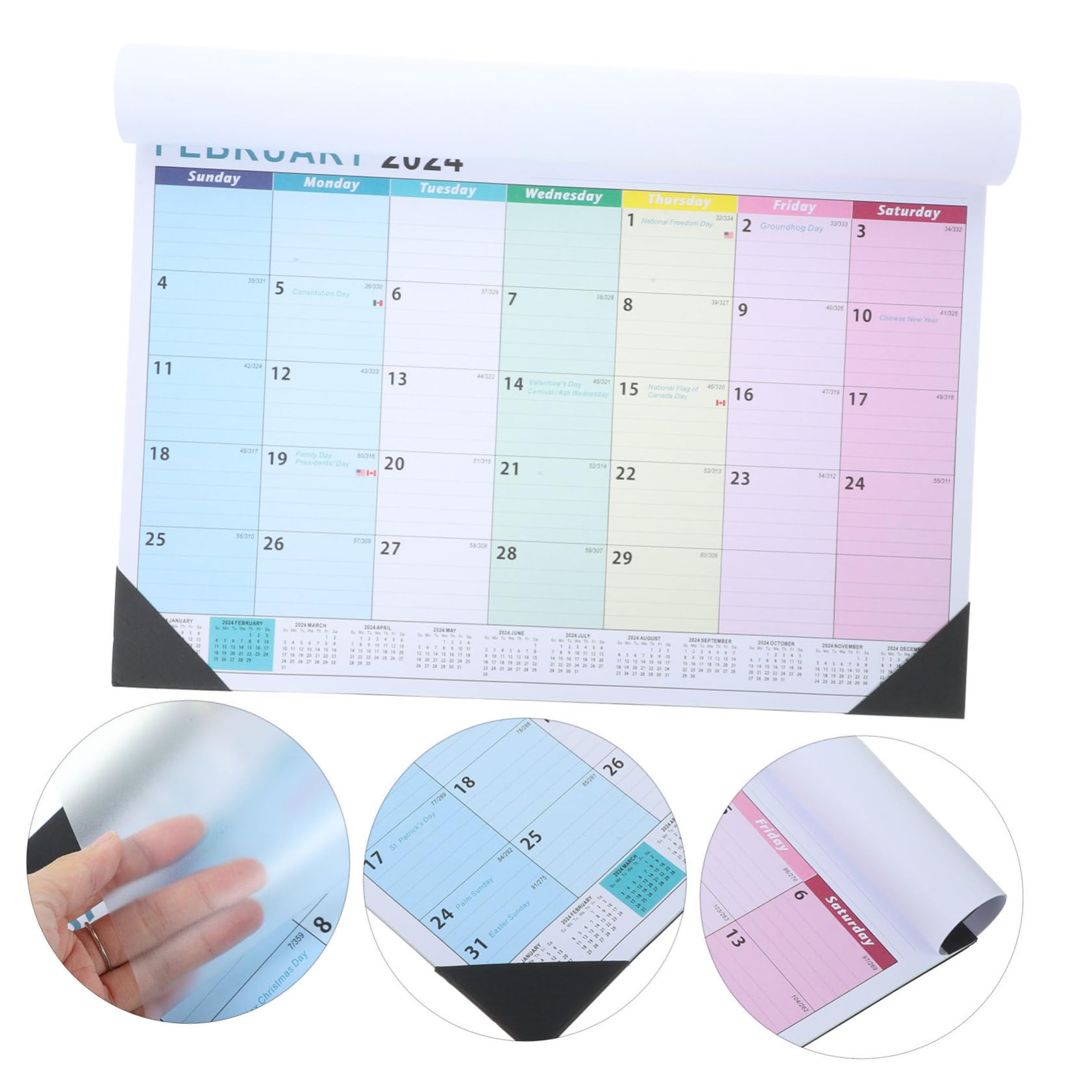 Lurrose 5stücke Wandkalender Englisch Dekorativer Planer Für Schule Und Zuhause Praktischer Zeitplaner Für Lehrer Schüler Und Büro Notizfunktion Und Kreative Gestaltung