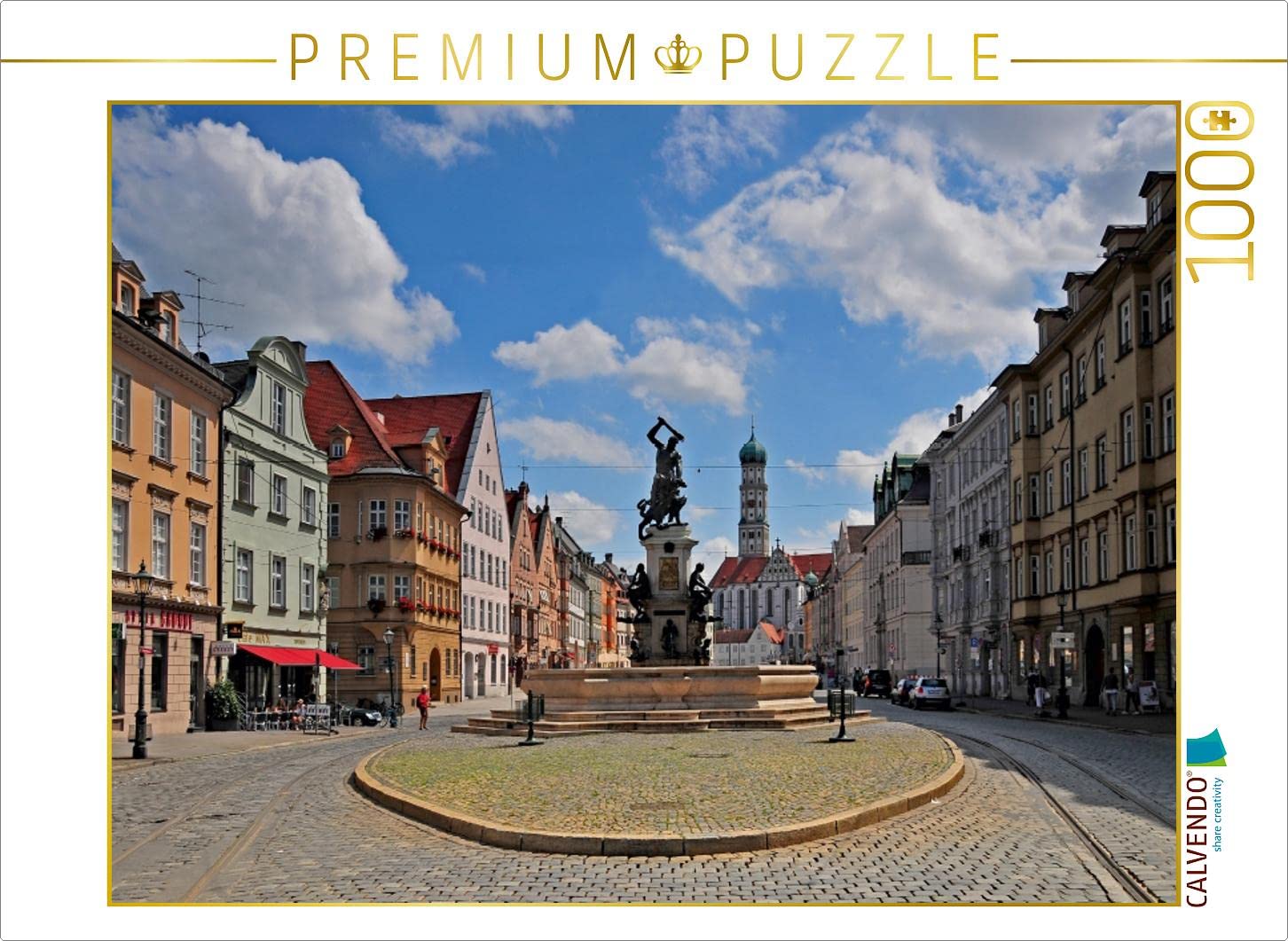 CALVENDO Puzzle 'Am Plärrer, Augsburg' – 1000 Teile, 64x48 Cm, Premium-Qualität Aus Europa