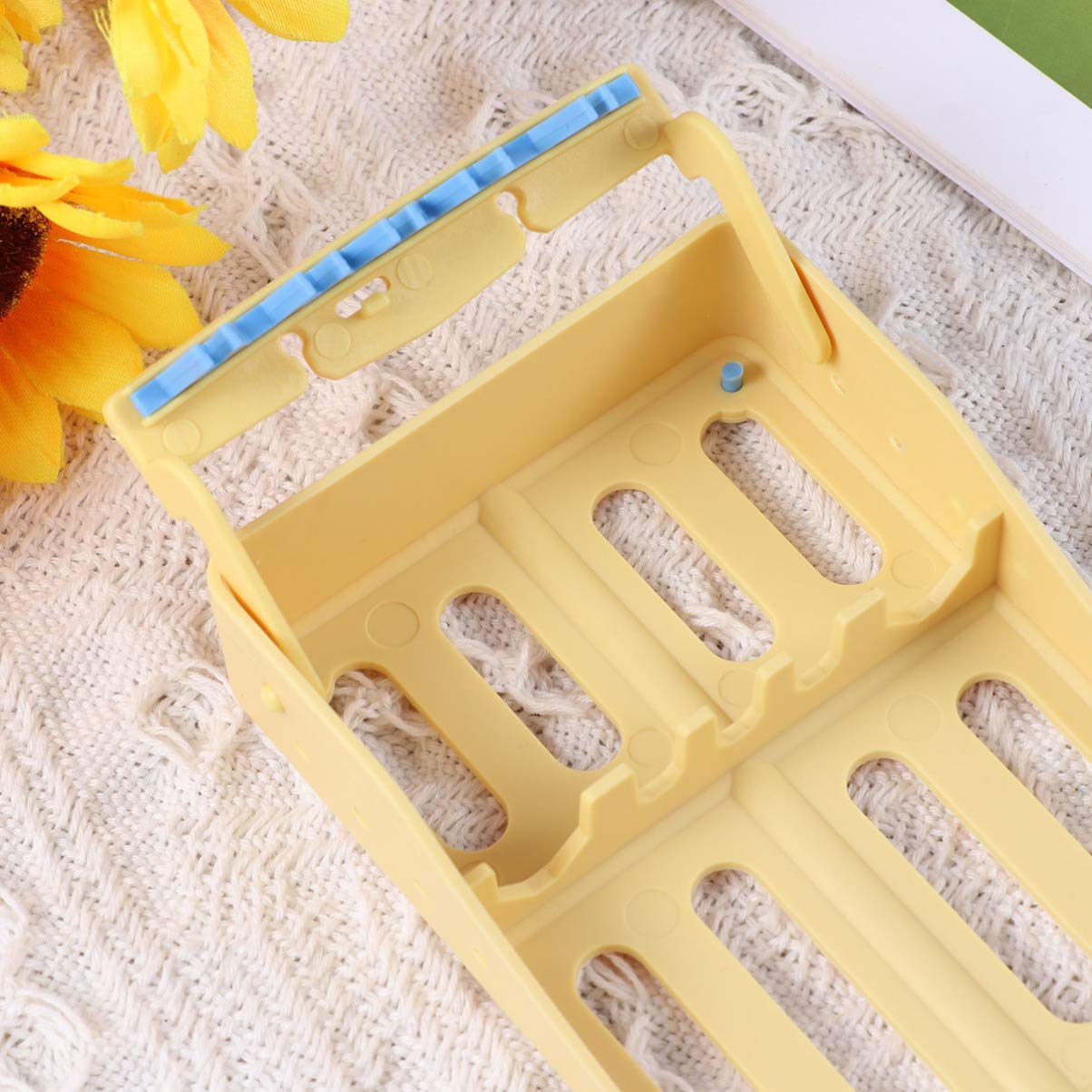 Autoklav Sterilisationskassette Box Tray Tray für 5 Werkzeuge Lagerung 1pc (Gelb)