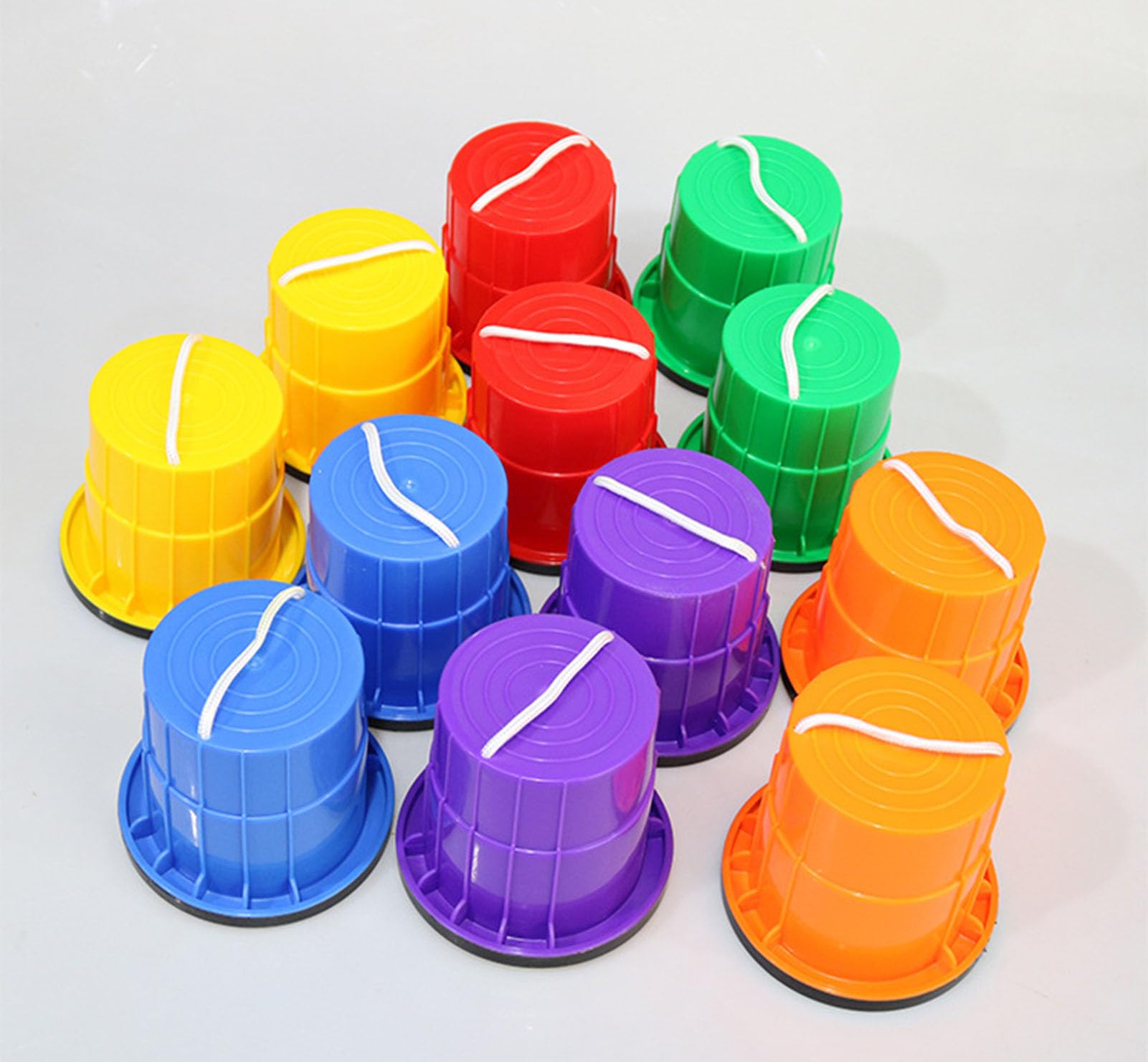 Zancos cilíndricos Antideslizantes para niños, Juguete Colorido de Entrenamiento de Equilibrio e integración sensorial para niños pequeños,Orange