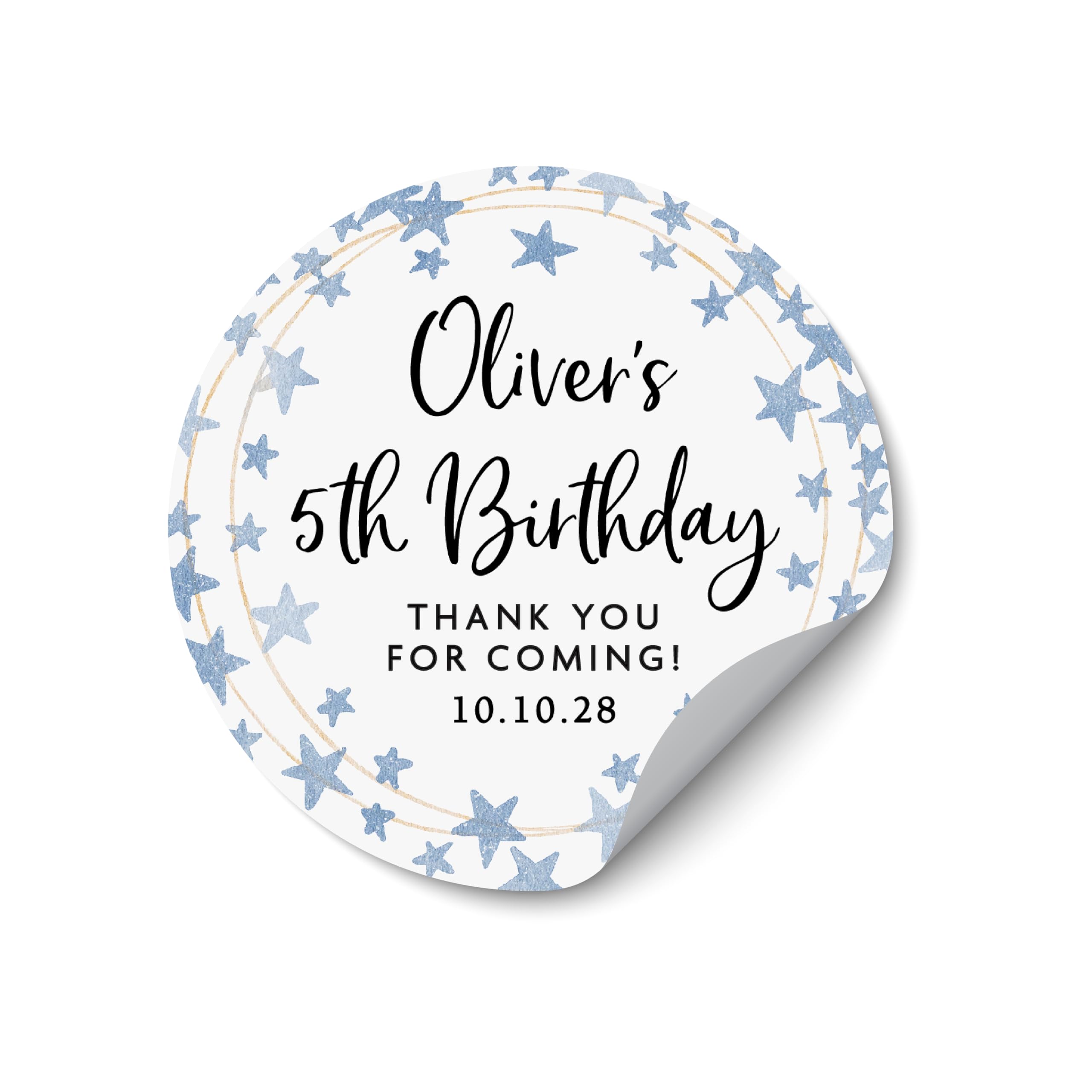 Thank You for Coming to My Party Stickers, Birthday Party Bag Stickers, Happy Birthday Clear Sticker Sheet, Thank You Welcome Labels - BD04