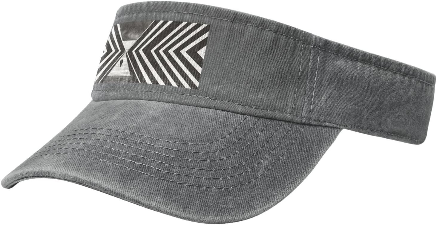 Sun Hats for Men Women Summer Sport Empty top Baseball Cotton with for Beach, Summer & Outdoor Activities Abstract Characters in The Framework Gray
