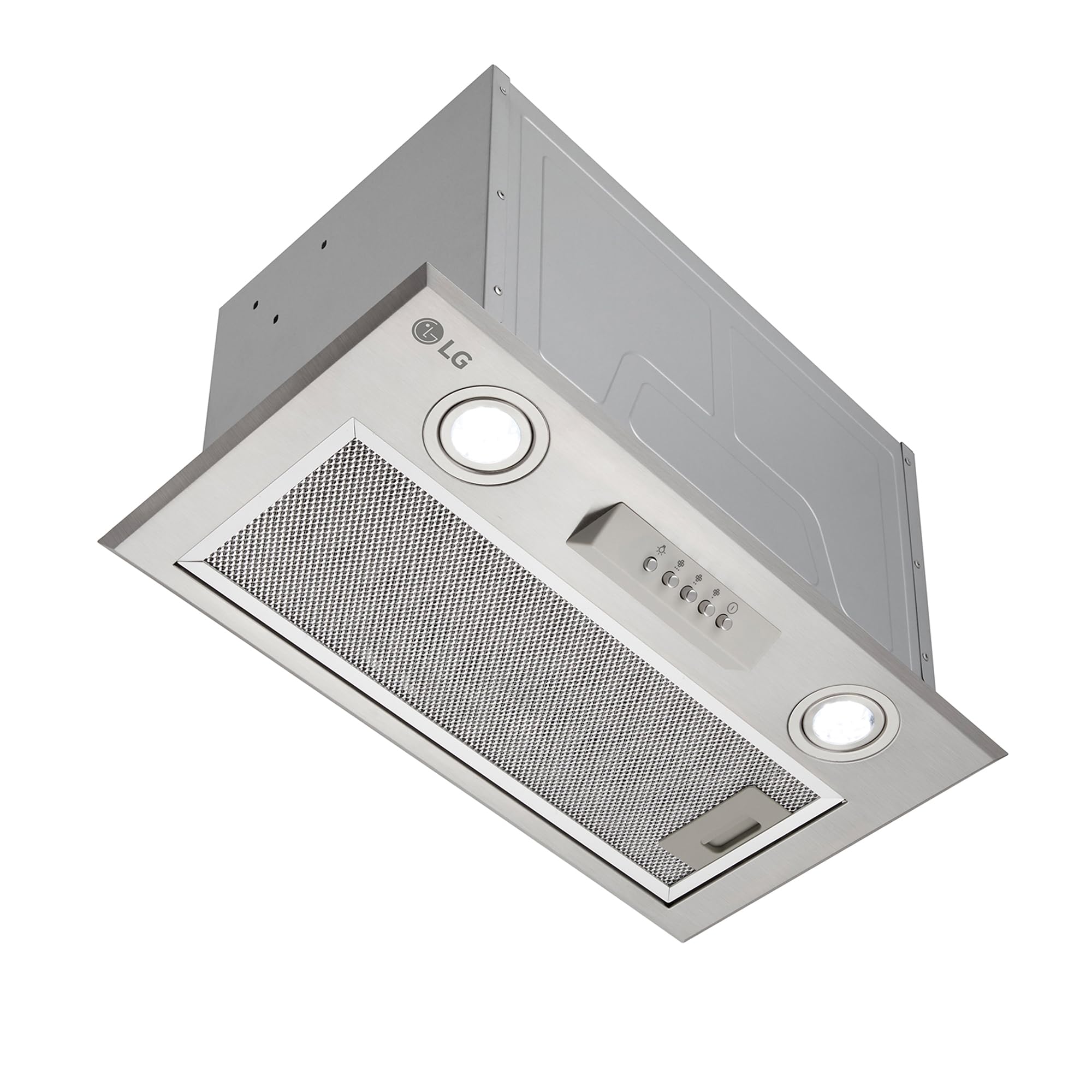 LG HE3Z2415S - Campana extractora integrable, grupo filtrante, 60 cm, 600 m³/h, 3 niveles de potencia, Color Inox, Clase energética C