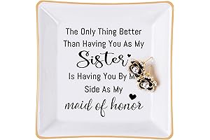 Piudee Sentimental Jewelry Dish - Maid of Honor Proposal Gift, The Only...