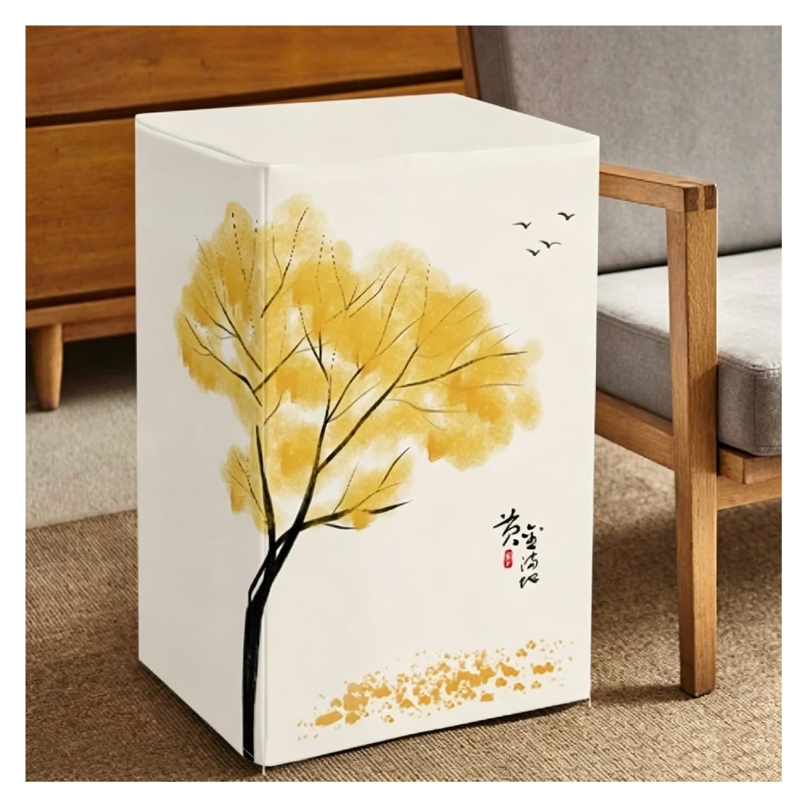 CHZDPP Customized Safe Covers with Front Opening, Full-Coverage Safe Dust Cover for Fridge/Bedside Table, Polyester Cabinet Covers(C,31x24x59in/80x60x150cm)