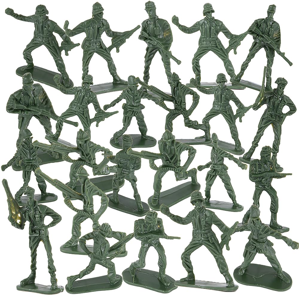 ArtCreativity Little Green Army Men Toy Soldiers, Bulk Pack of 144 Military Toys Figurines, Plastic Army Guys Playset, Action Figures in Assorted Poses, Fun Gift and Party Favors for Boys and Girls