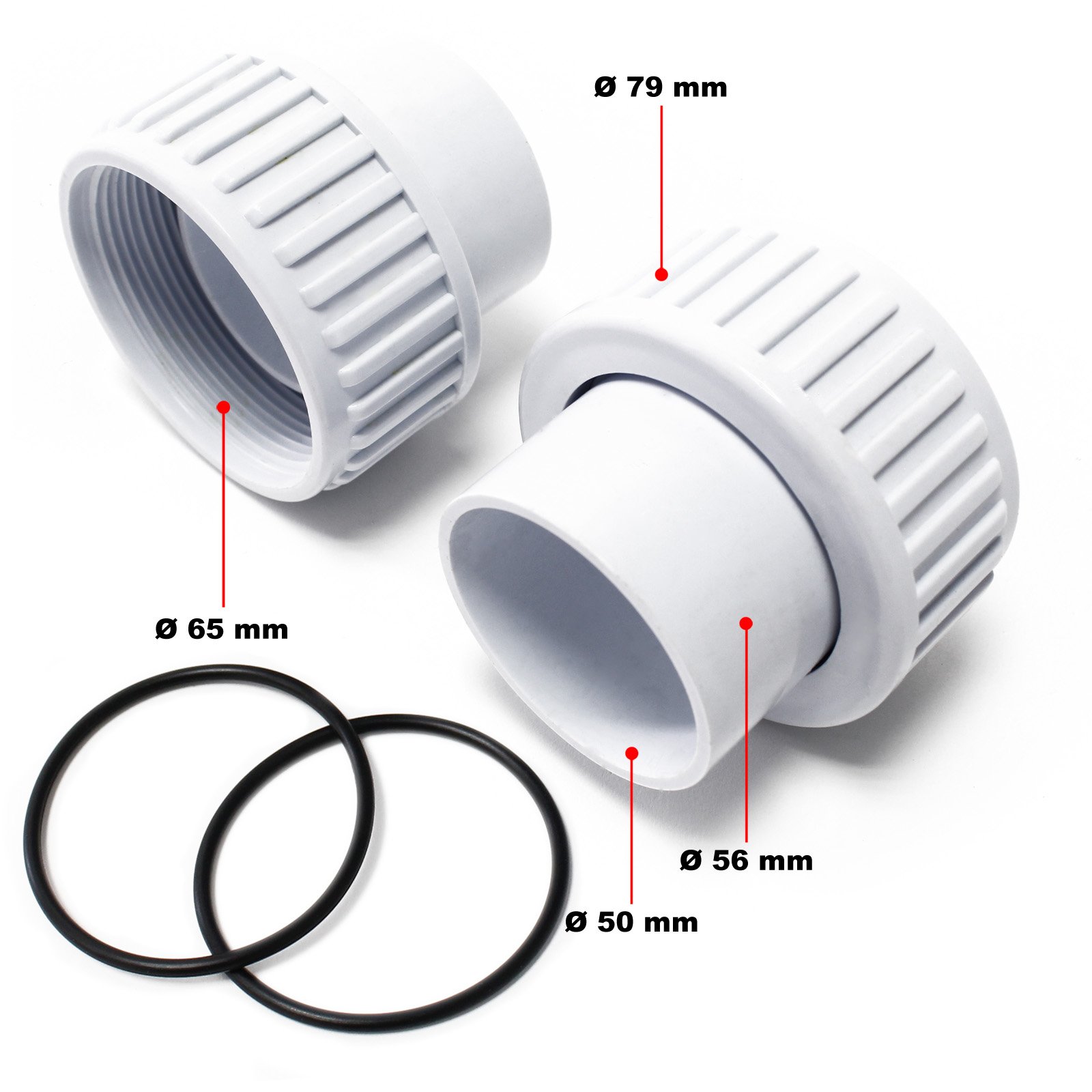 Pièce détachée: Pompe de Piscine Wiltec No. 50919/50920 / 50921 entrée/sortie