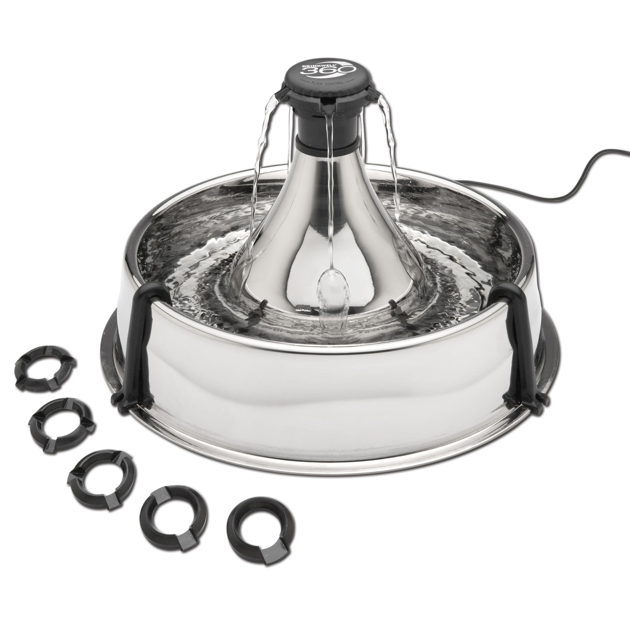 PetSafe Drinkwell Stainless Multi-Pet Fountain, 1 Gallon Stainless Steel