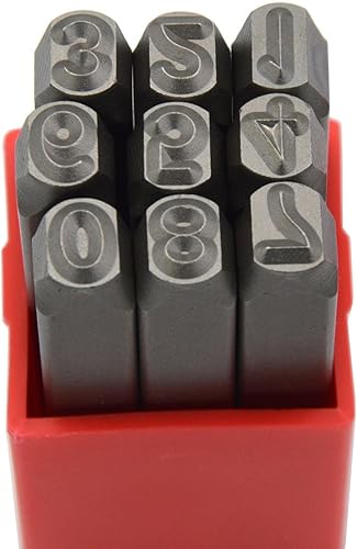 Vista 29 de Wokesi Kit de alfabeto de letras mayúsculas de 1/8" (3 mm) de altura, de acero, para timbre a mano, presión, para molde, código, etiqueta