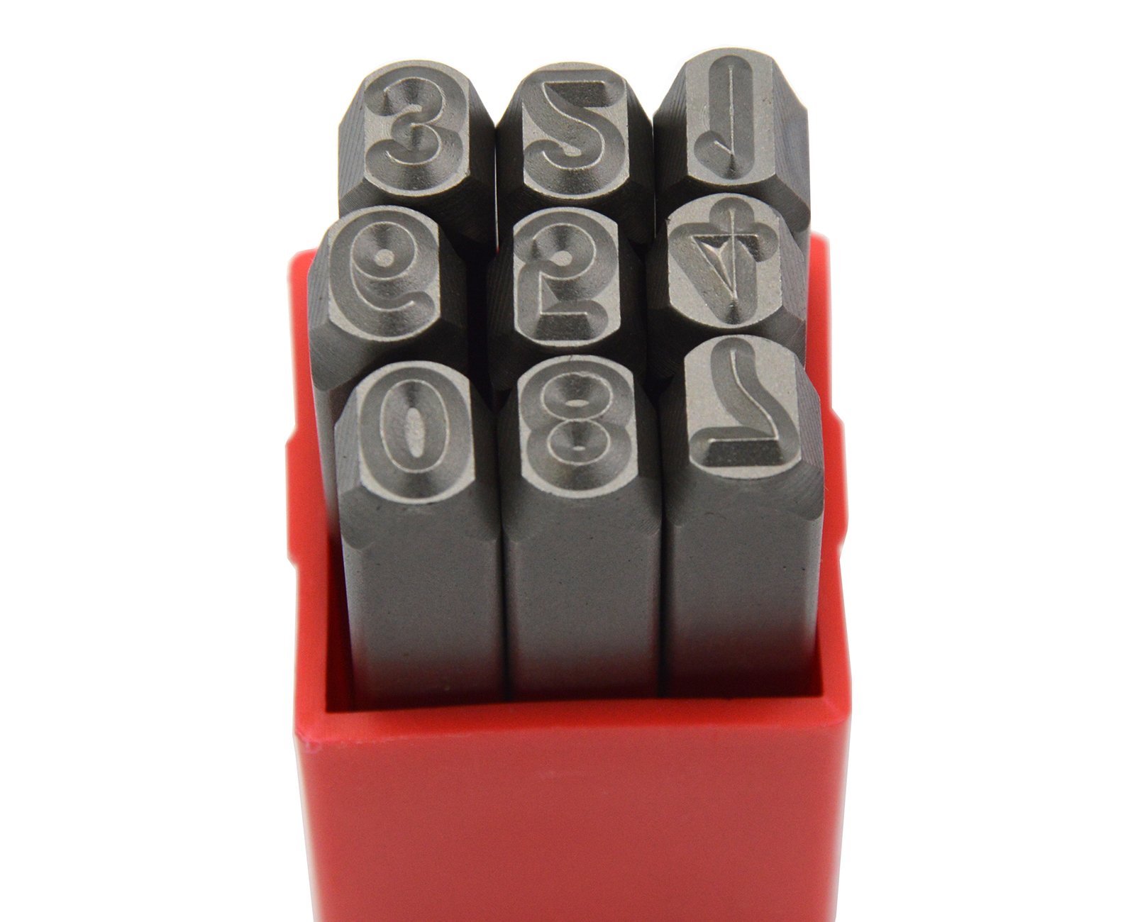 wokesi 1/8 "(3 mm) alta dureza de acero al carbono mayúsculas lunares letras alfabeto Escritura sello en la mano Punches de metal para el código de moho etiqueta Jewel Making Die