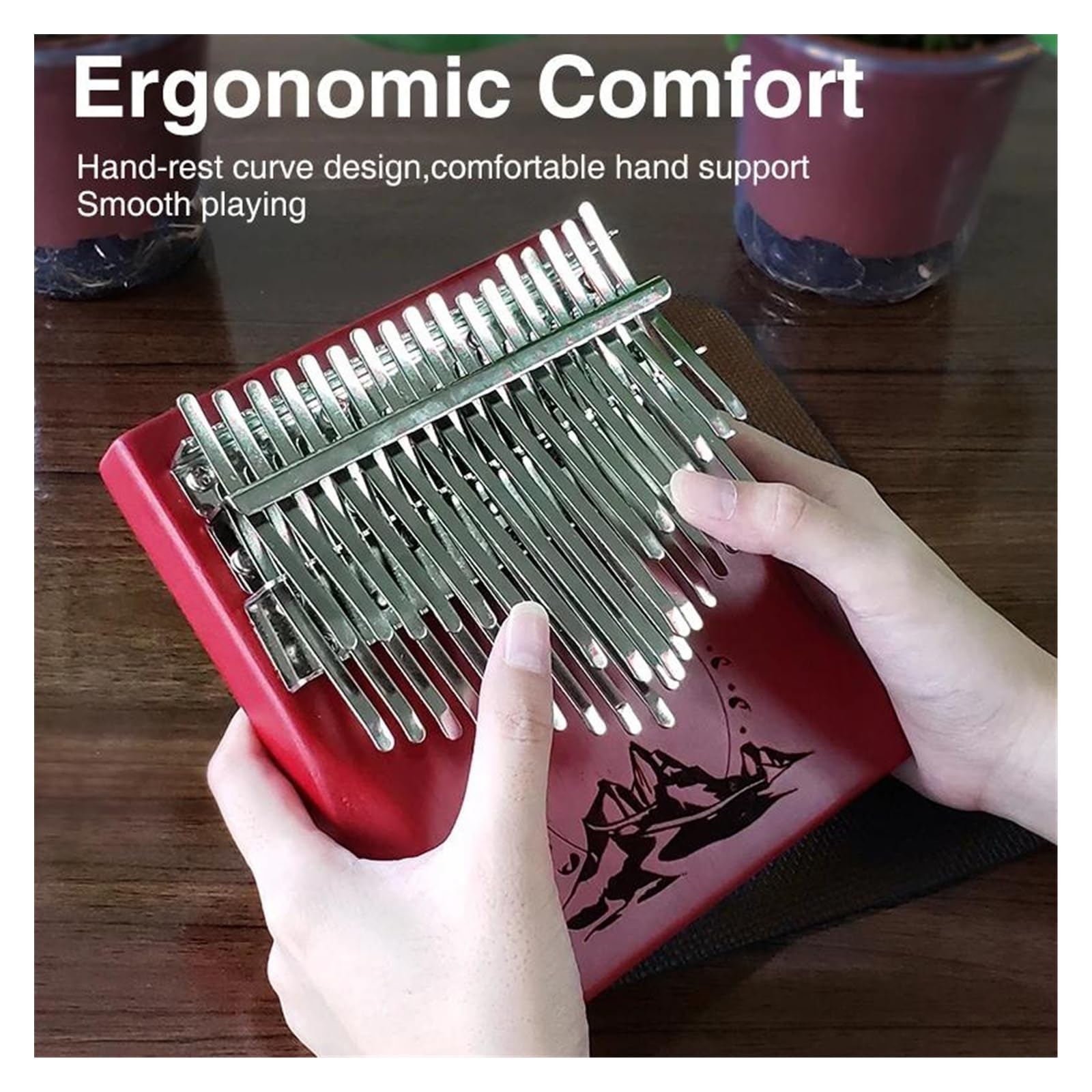 kalimba Profesjonalny instrument fortepianowy Kalimba 34 Tone dla początkujących(Hill River)