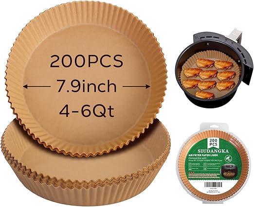200 Pcs Air Fryer Liners - Disposable Parchment Paper Sheets for Ninja Air Fryer AF101 & AF150 XL