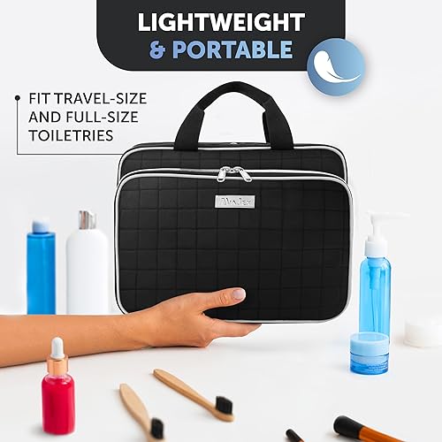 Miniatura 7 de AvaJex Large Hanging Toiletry Bag - Water Resistant Makeup Travel Organizer with 19 Compartments, YKK Zippers, Detachable Pocket - Easy Skincare &