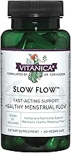 Vitanica Slow Flow, Menstrual Flow Support, Vegan, 60 Capsules