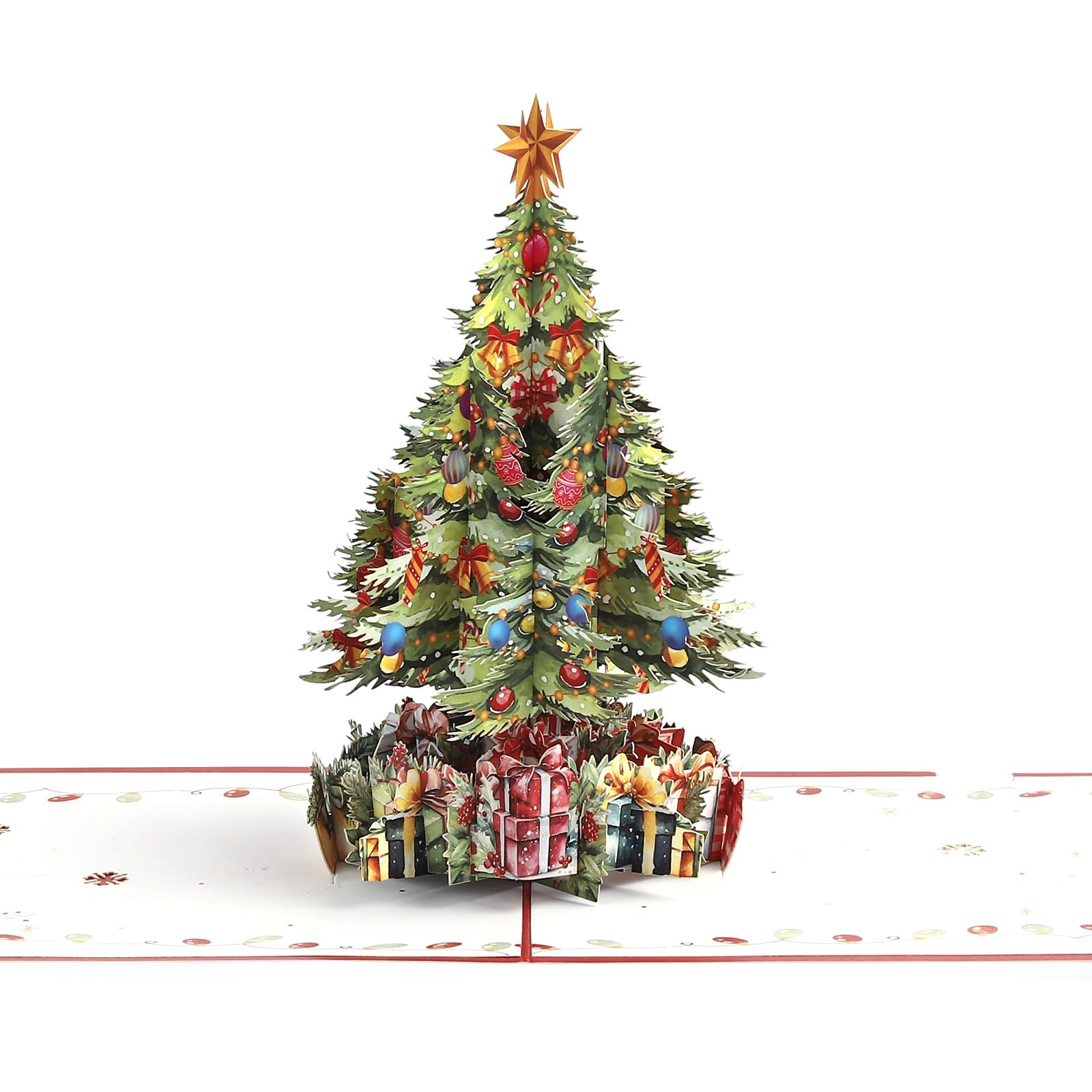 YooxArmor 3D Pop Up Christmas Card with Envelope,Christmas Tree