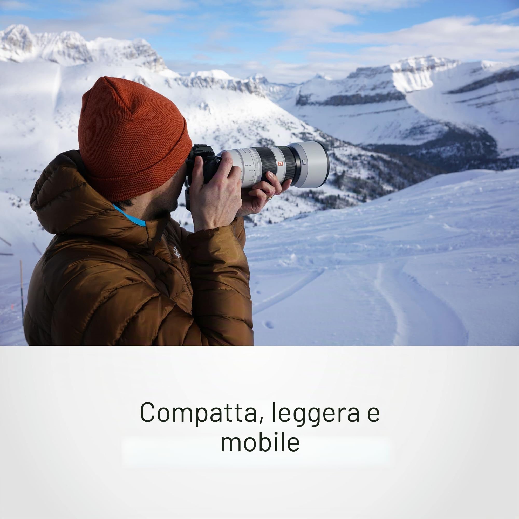 Sony SEL100400GM– 100–400 mm F4.5–5.6 G Master Superteleobiettivo zoom per full frame e APS-C(OSS, attacco E, zoom premium, ideale per sport, fauna, compatibile con la serie A7, ZV-E10, A6400, A6700)