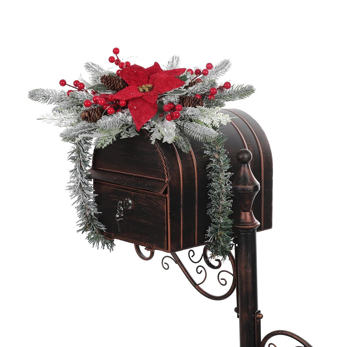 Decoración de Navidad al aire libre, buzón de Navidad, vestido de corona, puerta de Adviento, ventana, árbol grande, decoración colgante de Navidad, regalo de Navidad