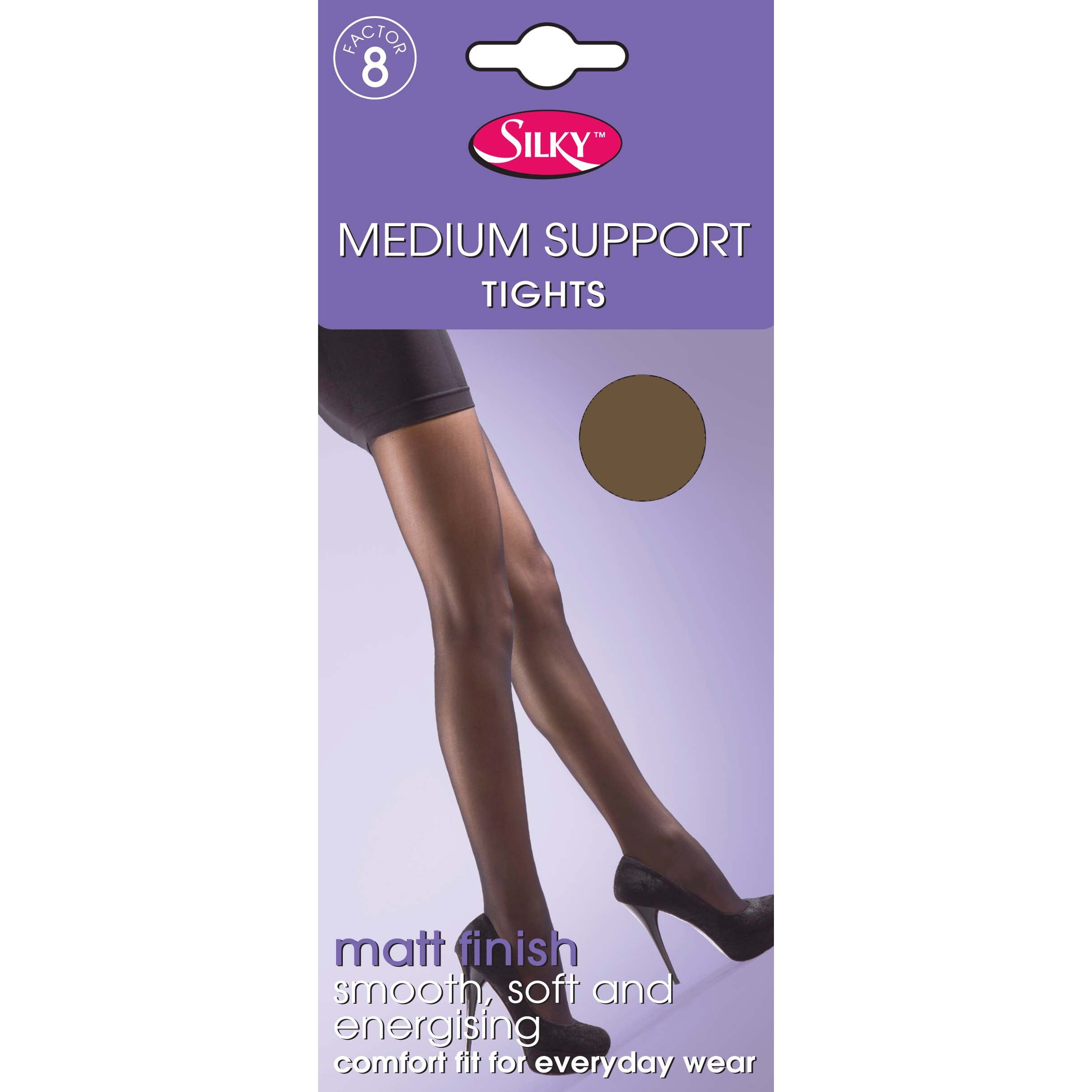 Silky Ladies Medium Support Tights (1 Pair) (Medium (36”-42”)) (Nude)