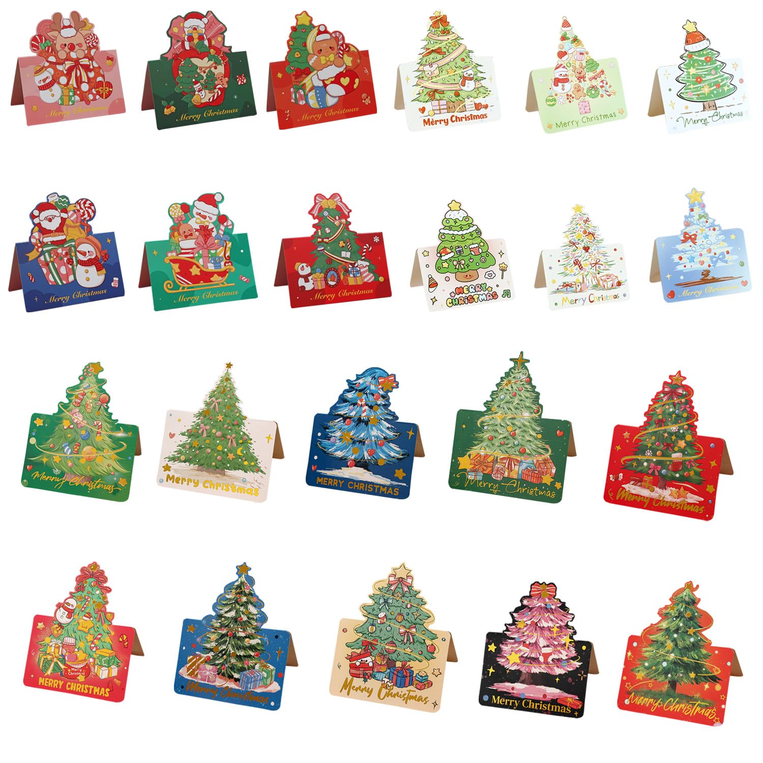 Amazon | クリスマス カード 22枚セット Christmas Cards 可愛い