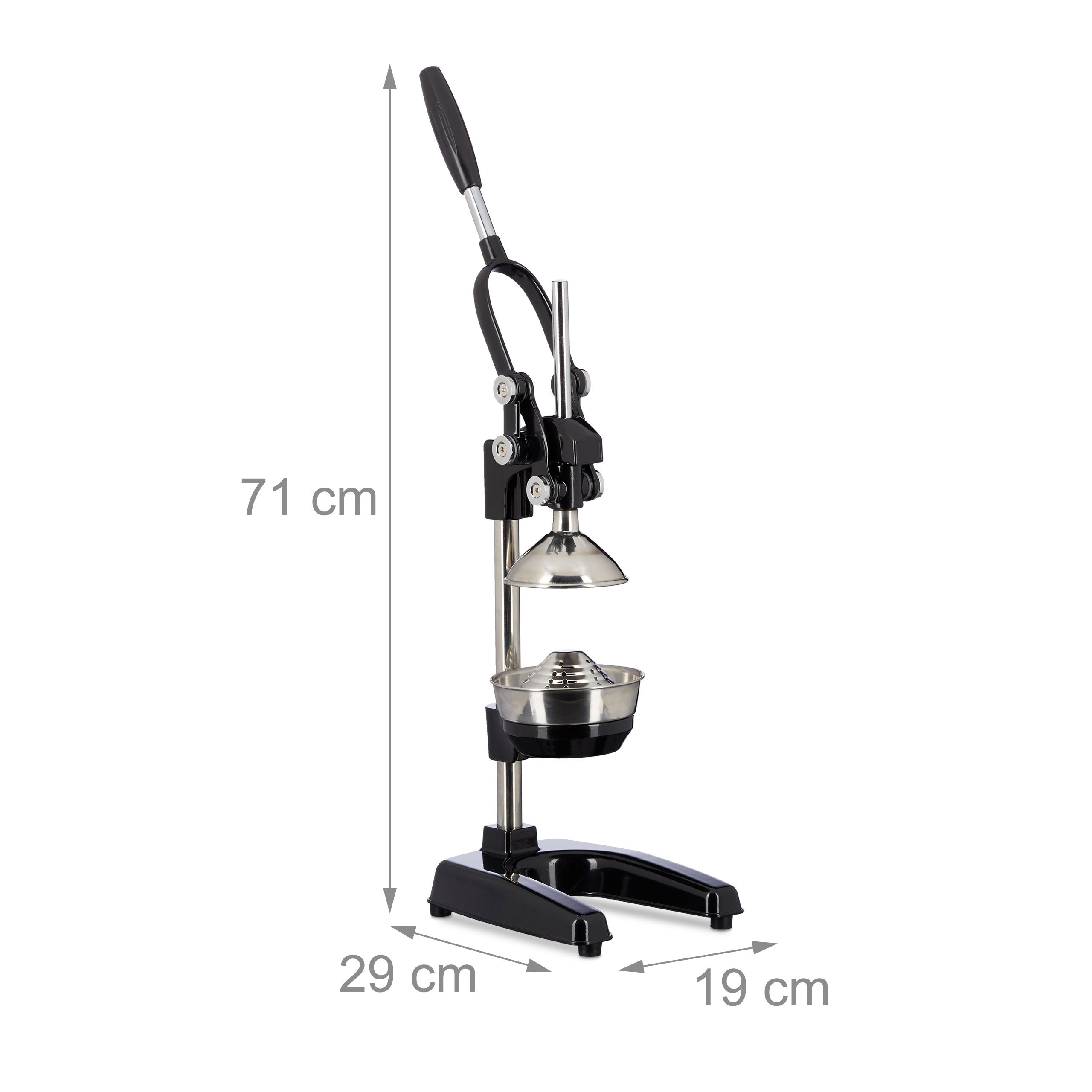 Deaccessory Relaxdays Premium Z8, handmatige sinaasappelpers, vruchtenpers zonder stroom, professionele citruspers