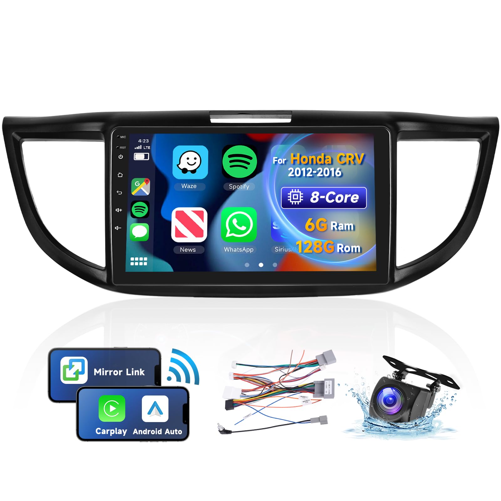 8Core 6 128G Car Stereo For Honda CRV 2007-2011 Wireless Carplay Android Auto 9 Inch 1280 720p Ips Touch Screen Radio Android Gps Wifi 32band Dsp Audio Bluetooth Swc Backup Camera&pid=nwqxnznmzg