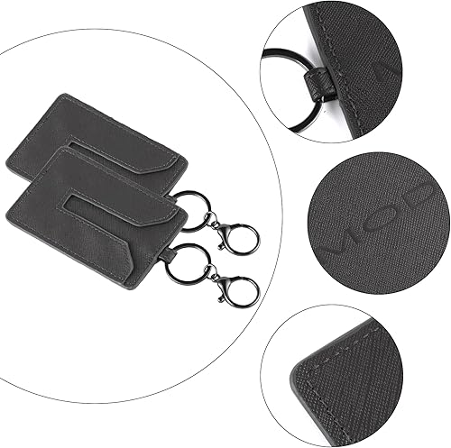 Miniatura 9 de Amiss Clip para llave de automóvil, funda de cuero y llavero de metal para Tesla Model 3 y Model Y, accesorios exteriores para interior del