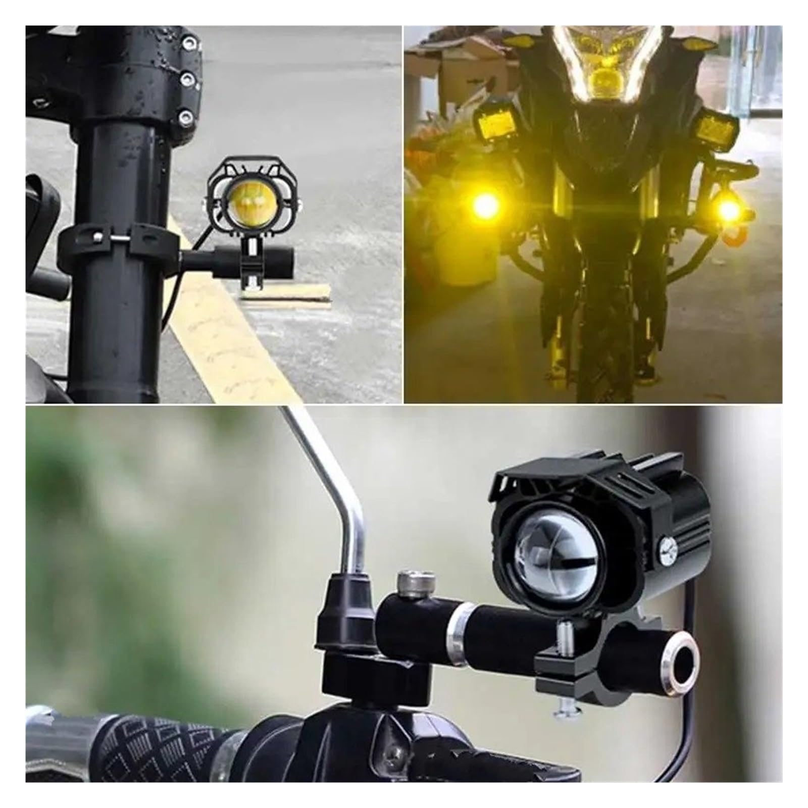 ESPYN Faros Moto Para Bicicleta Todoterreno Para ATV Motocicleta Faro Lentes LED Iluminación Frontal Auxiliar Proyector Lámpara Antiniebla