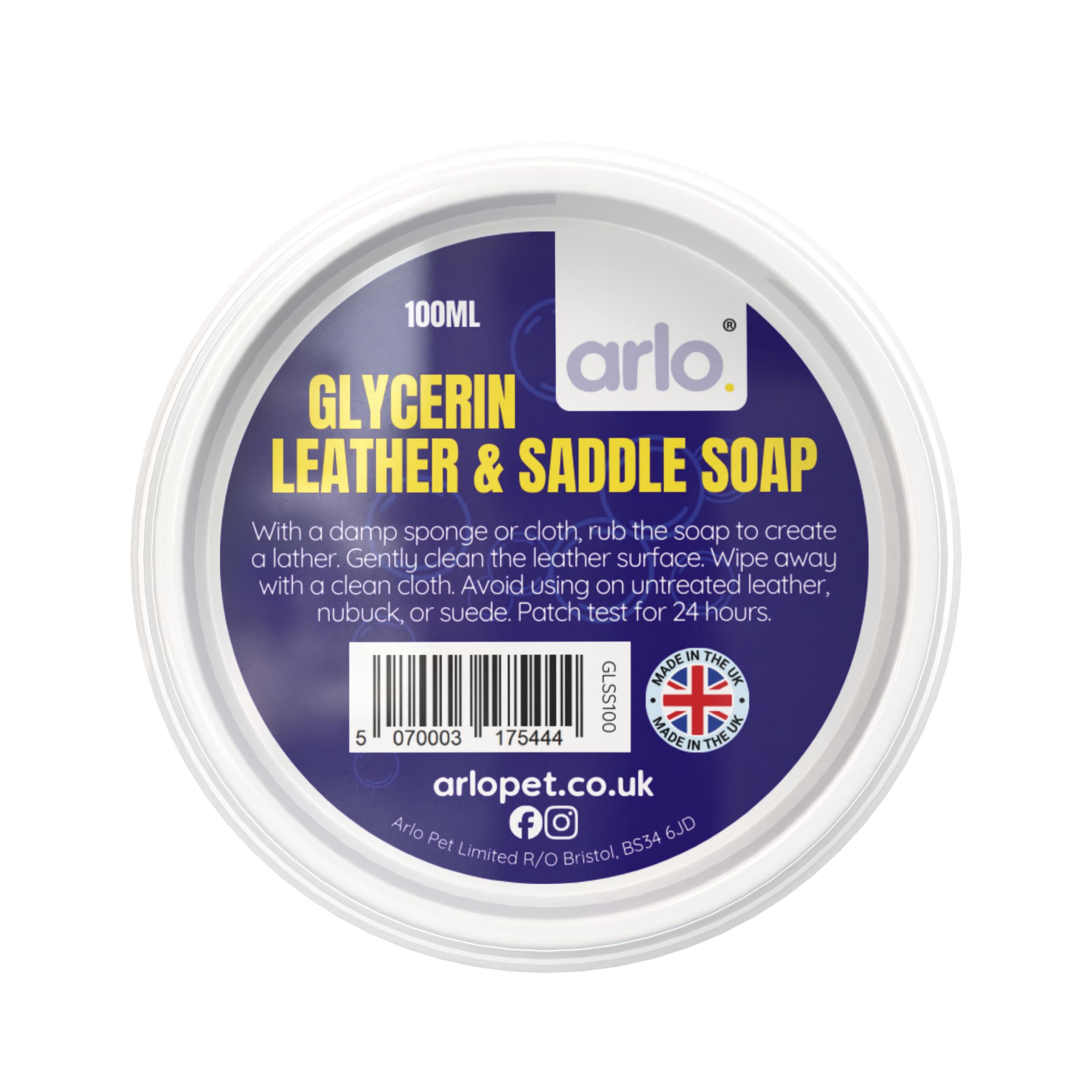 Glycerin & Eucalyptus Leather and Saddle Soap – 100mL | Deep Cleansing & Conditioning | Ideal for Saddles, Boots, Jackets, & More | Protects, Softens, & Restores