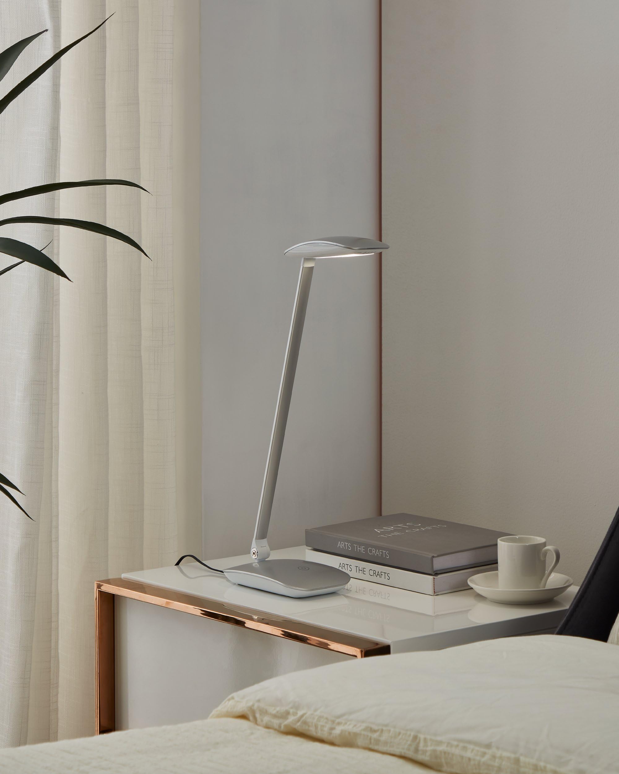 Eglo Lámpara de mesa LED Cajero, lámpara de escritorio de 1 luz con tacto