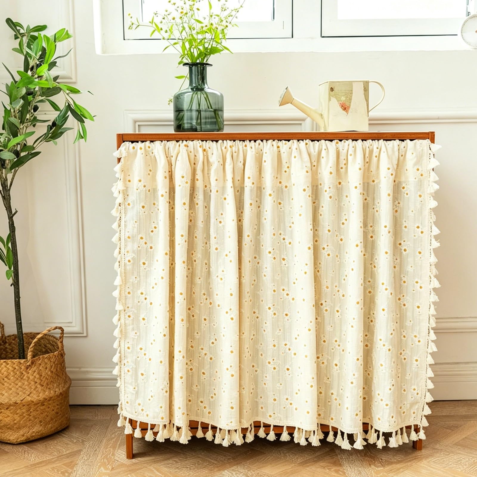 Tenda Cucina, Tendina Sottolavello Cucina, Tenda Copriforno, Tende Per Cucina Da Bar, Per Lavelli Da Cucina, Finestre, Armadietti(55.12"x23.62" (140x60cm))