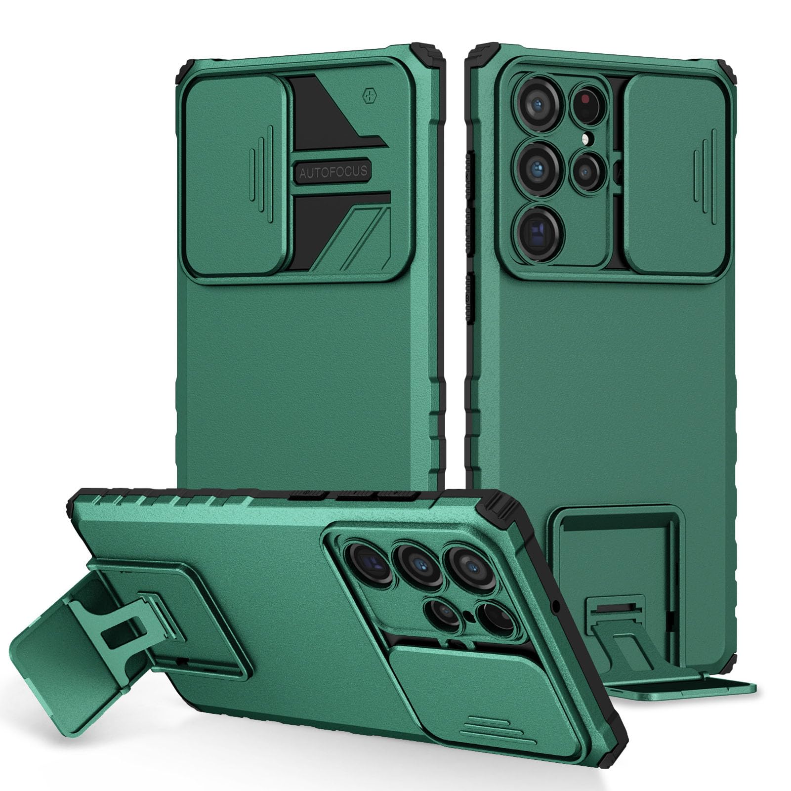 Coque antichoc Samsung S26 Plus protège caméra coulissant et béquille ajustable
