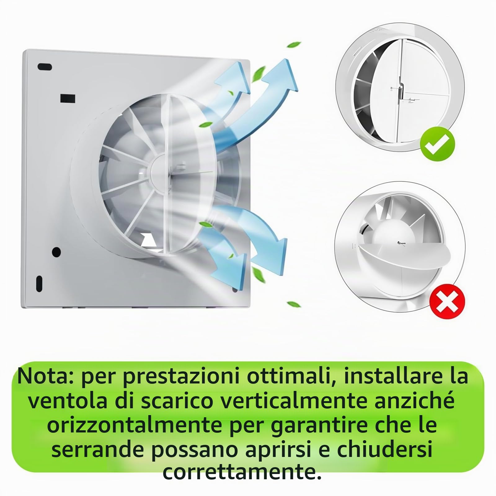 Aspiratore Bagno 100mm Ventola Aspirazione Bagno Silenzioso,12W Estrattore Aria Silenzioso con Valvola Antiritorno, Ventola Bagno per WC Cucina Ufficio Garage